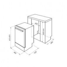 Masina de spalat vase incorporabila Studio Casa SC45BIA++ 9 Seturi