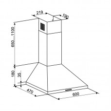 Hota Decorativa Tornado Kent 700 (60) LED BEJ