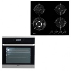 Pachet Beko cuptor electric OIM25701X + plita sticla pe gaz HISW64220S Pachet Beko cuptor electric OIM25701X + plita sticla pe gaz HISW64220S